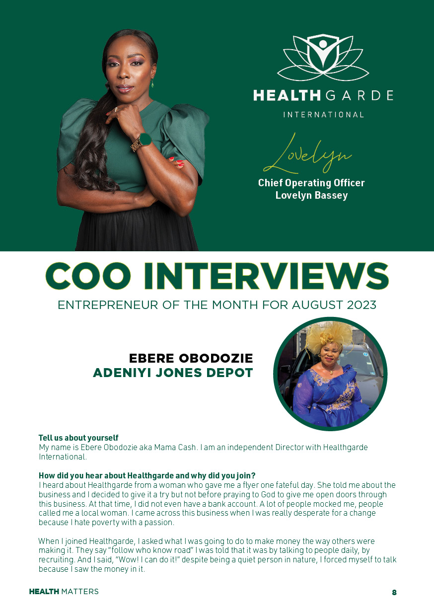 HEALTHGARDE Health Matters - Octover 2023 - NIGERIA 8